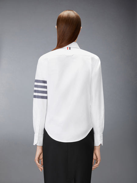 OXFORD 4-BAR SHIRT WHITE /NAVY