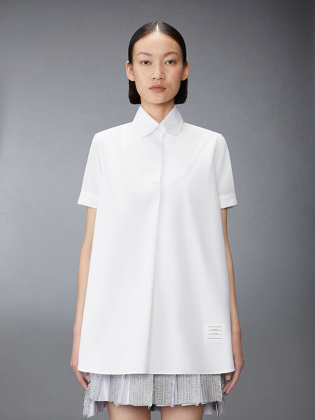 SOLID POPLIN TUNIC SHIRT WHITE
