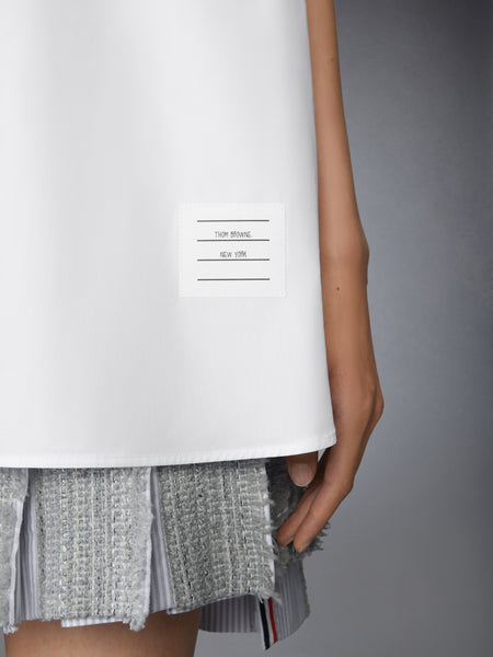 SOLID POPLIN TUNIC SHIRT WHITE
