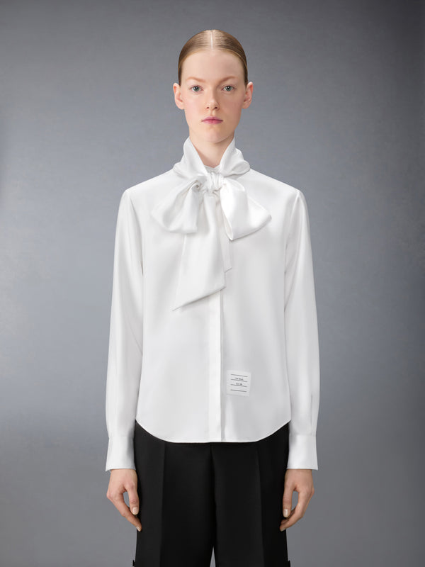 SOLID SILK TWILL DETACHABLE COLLAR SHIRT - image 3
