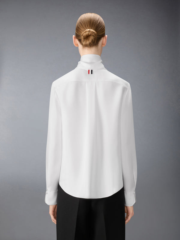 SOLID SILK TWILL DETACHABLE COLLAR SHIRT - image 6