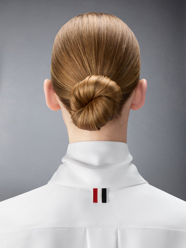SOLID SILK TWILL DETACHABLE COLLAR SHIRT - image 7