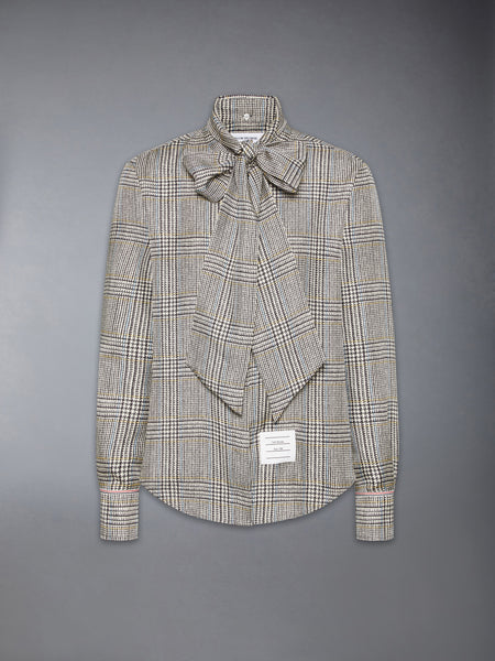HUNTING TWEED SILK TWILL SHIRT BLK/WHT