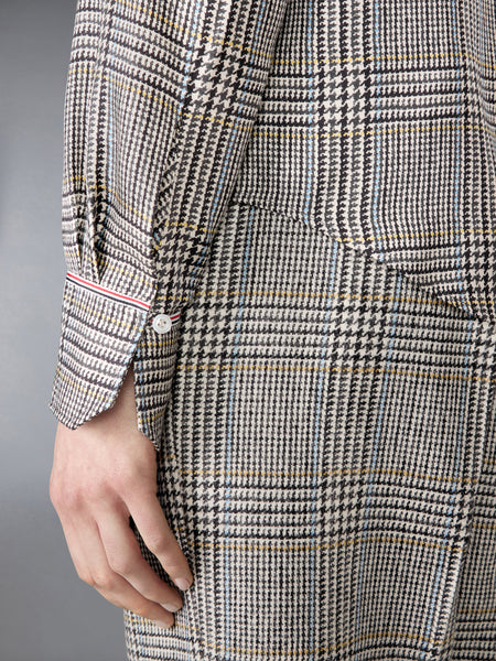 HUNTING TWEED SILK TWILL SHIRT BLK/WHT