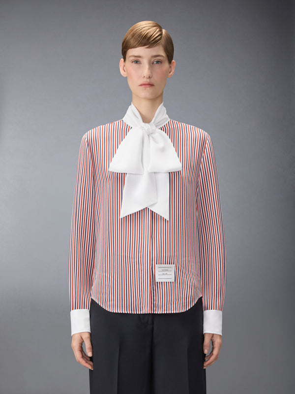 STRIPED SILK DETACHABLE COLLAR SHIRT - image 2