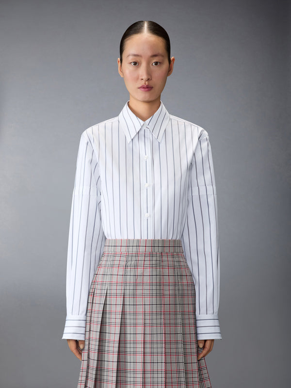 BAR STRIPE POPLIN ARMBAND EASY FIT SHIRT - image 1