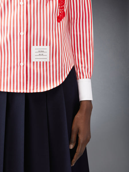 POPLIN UNIVERSITY STRIPE LOBSTER SHIRT RED