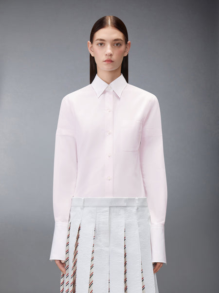 SOLID POPLIN ARMBAND FRENCH CUFF SHIRT LT PINK