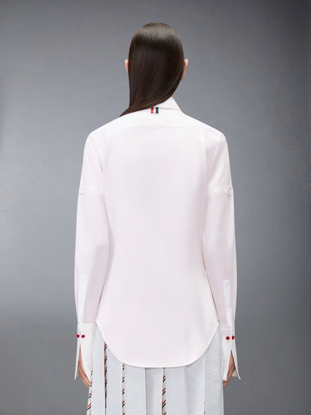 SOLID POPLIN ARMBAND FRENCH CUFF SHIRT LT PINK