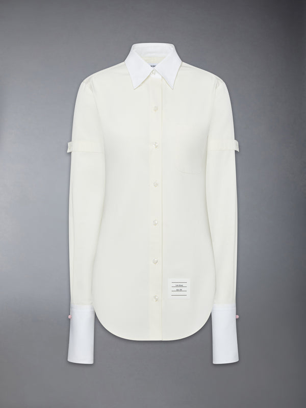 SOLID POPLIN ARMBAND FRENCH CUFF SHIRT - featured image