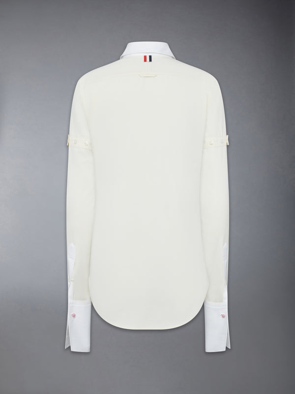 SOLID POPLIN ARMBAND FRENCH CUFF SHIRT - image 10