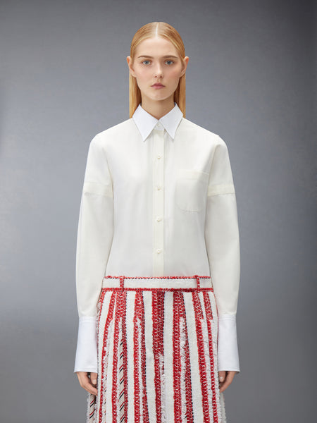 SOLID POPLIN ARMBAND FRENCH CUFF SHIRT PALE YELLOW