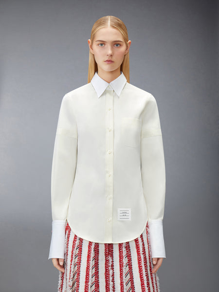 SOLID POPLIN ARMBAND FRENCH CUFF SHIRT PALE YELLOW
