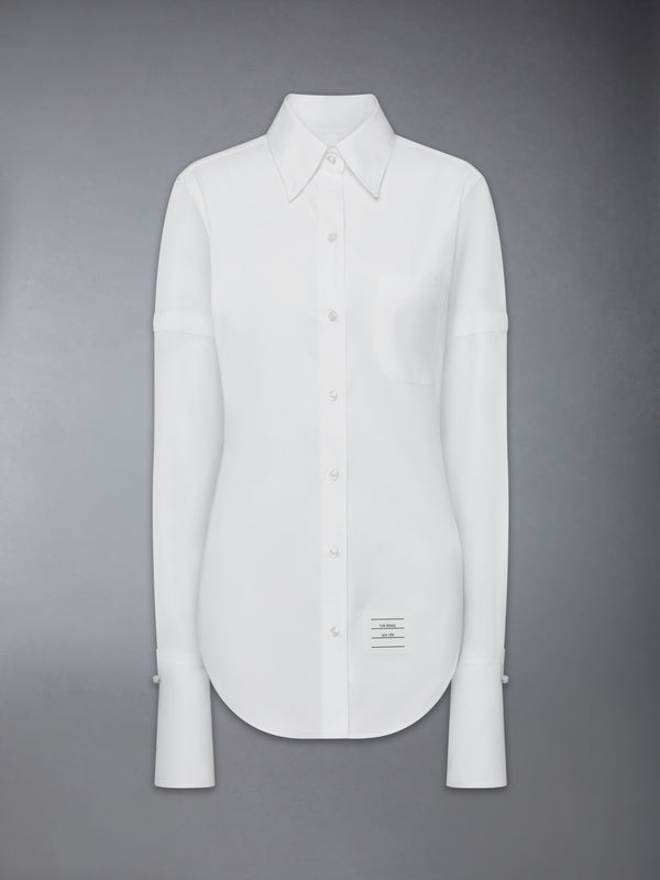 SOLID POPLIN ARMBAND FRENCH CUFF SHIRT - featured image