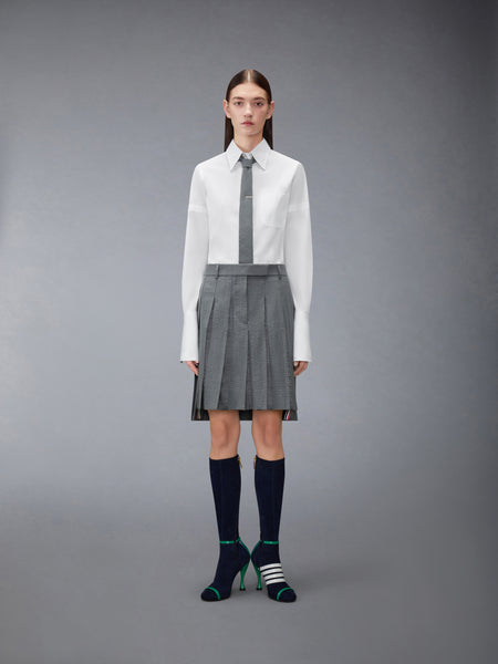 SOLID POPLIN ARMBAND FRENCH CUFF SHIRT WHITE