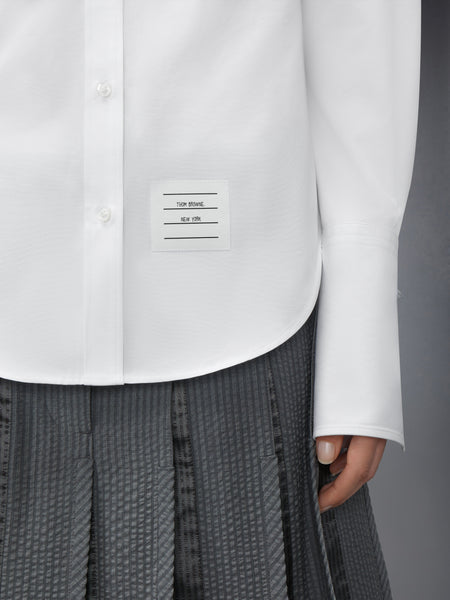 SOLID POPLIN ARMBAND FRENCH CUFF SHIRT WHITE