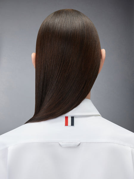 SOLID POPLIN ARMBAND FRENCH CUFF SHIRT WHITE