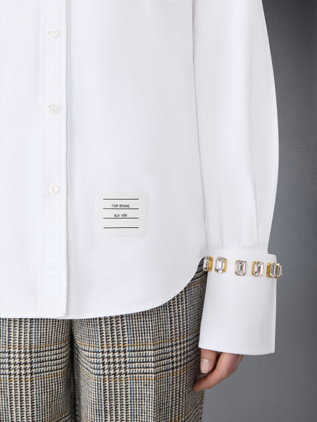 SWAROVSKI CRYSTAL OXFORD SHIRT WHITE