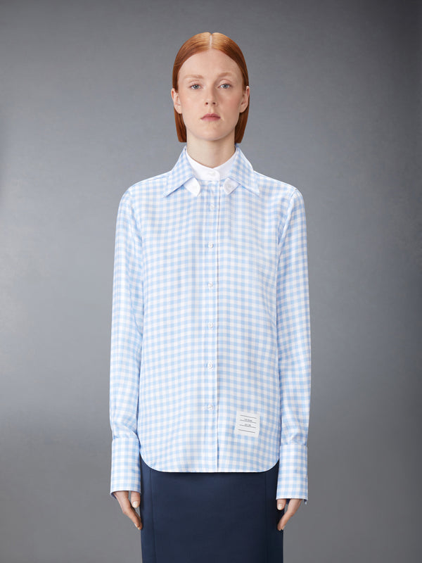 SILK TWILL GINGHAM SHIRT - image 2