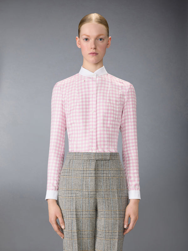 SILK TWILL GINGHAM SHIRT - image 1