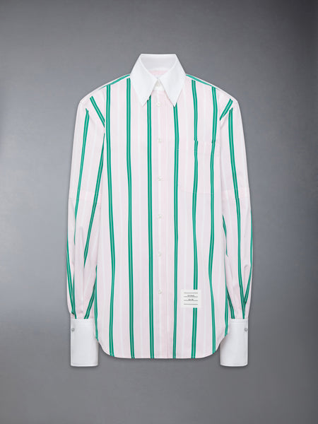 REP STRIPE POPLIN ARMBAND OVERSIZED SHIRT LT PINK