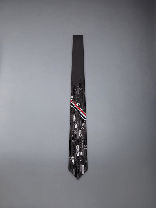 FRESCO WOOL EMBROIDERED SHORT TIE - featured image