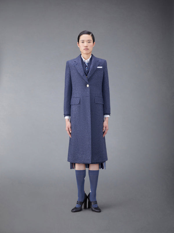 Solid Shetland Wide Lapel Overcoat - featured image
