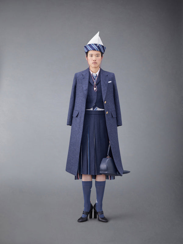 Solid Shetland Wide Lapel Overcoat - image 3