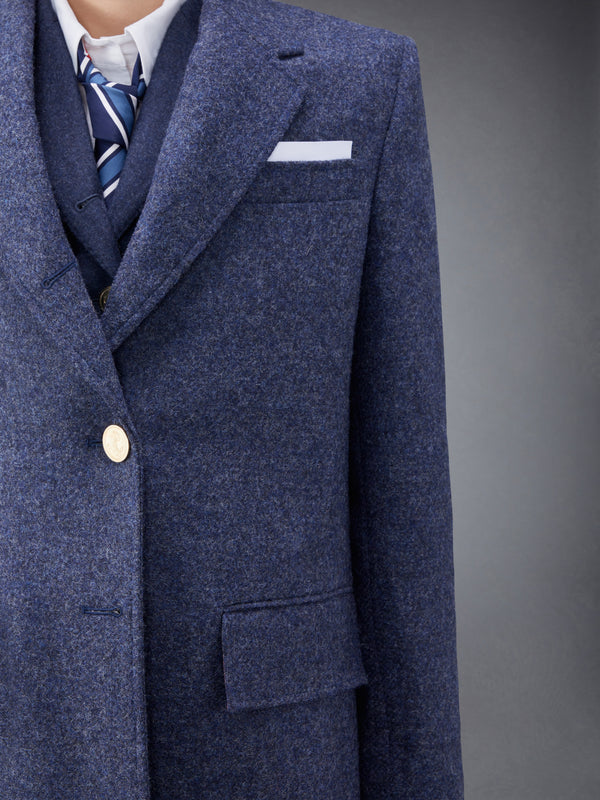Solid Shetland Wide Lapel Overcoat - image 8