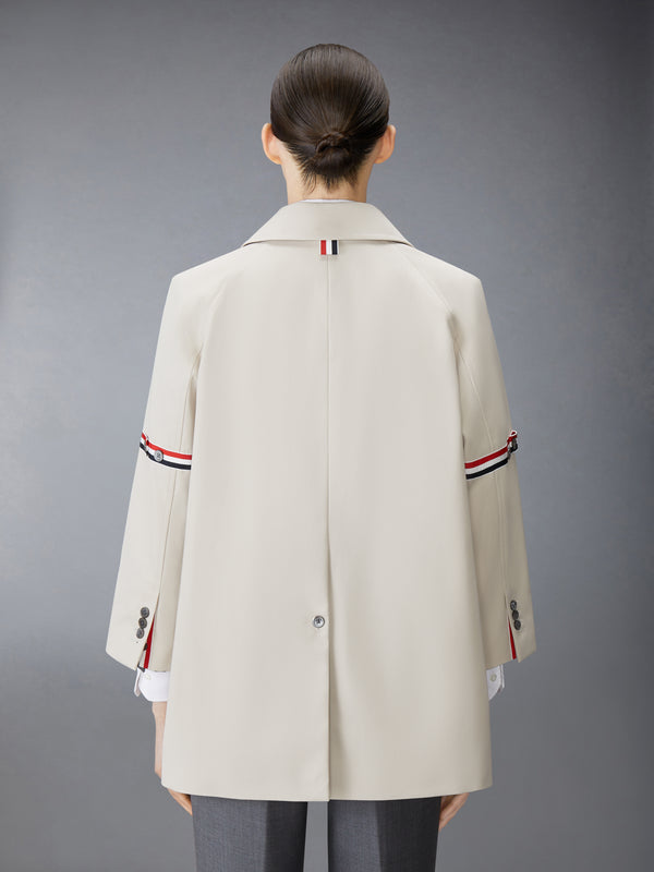 COTTON TWILL ARMBAND CROPPED CAR COAT - image 3