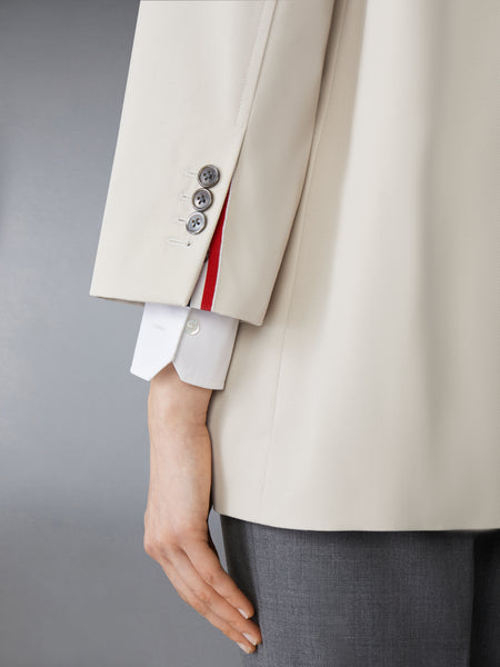 COTTON TWILL ARMBAND CROPPED CAR COAT KHAKI