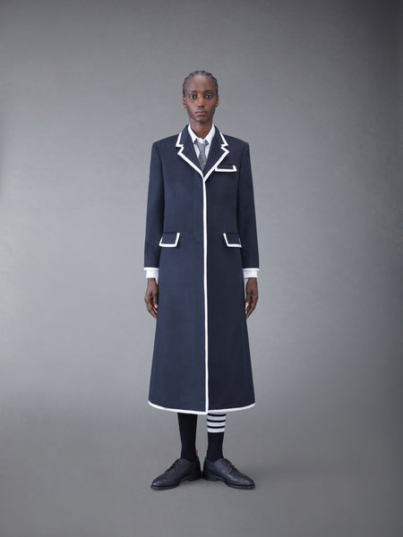 CASHMERE 2003 HIGH ARMHOLE CHESTERFIELD COAT NAVY