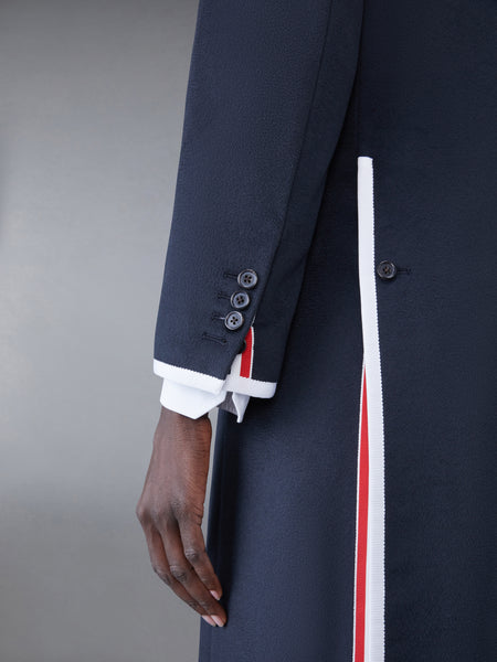 CASHMERE 2003 HIGH ARMHOLE CHESTERFIELD COAT NAVY