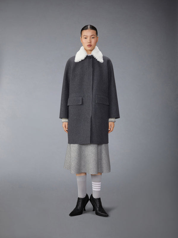 DOUBLE FACE MELTON SOLID DETACHABLE SHEARING COLLAR BAL COLLAR - image 1