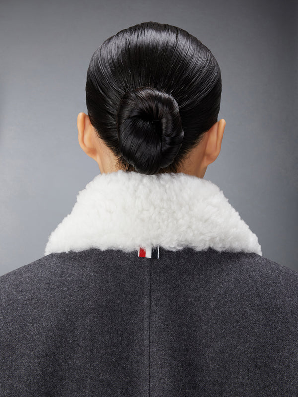 DOUBLE FACE MELTON SOLID DETACHABLE SHEARING COLLAR BAL COLLAR - image 7