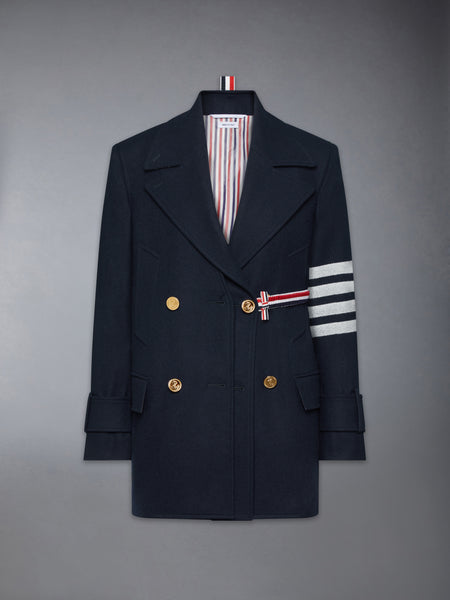 MELTON 4-BAR PEACOAT NAVY