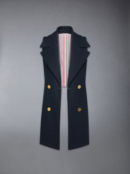 MELTON 4-BAR PEACOAT NAVY