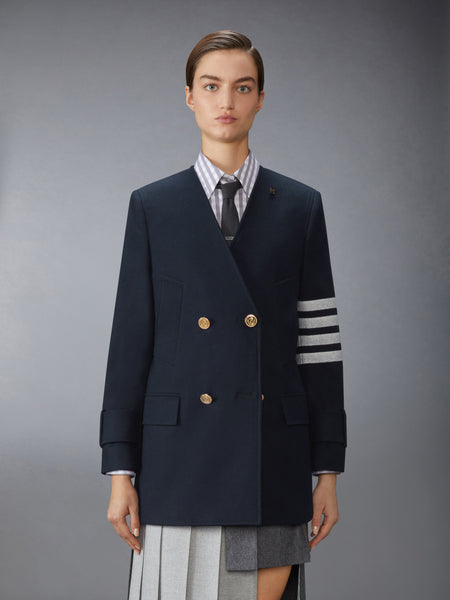 MELTON 4-BAR PEACOAT NAVY