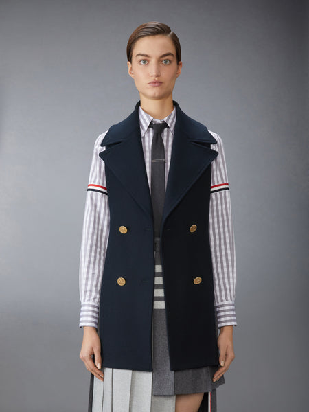 MELTON 4-BAR PEACOAT NAVY