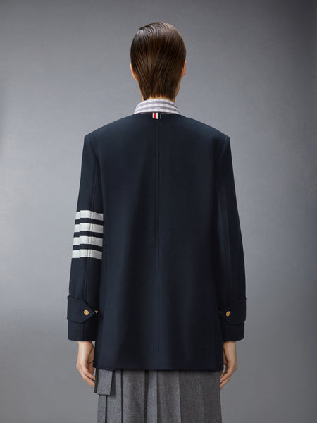 MELTON 4-BAR PEACOAT NAVY