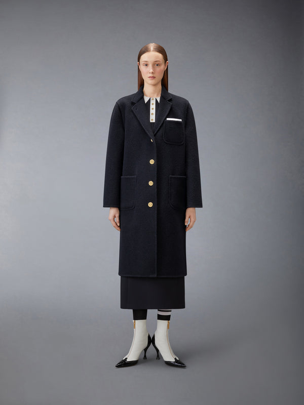 WOOL UNCONSTRUCTED BELL SLEEVE OVERCOAT - image 1