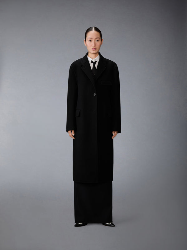 BOILED WOOL CASHMERE CHESTERFIELD COAT - image 1