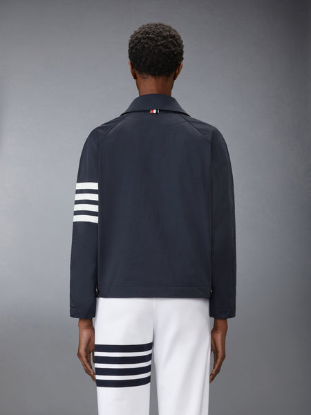 NYLON TECH 4-BAR RAGLAN JACKET NAVY