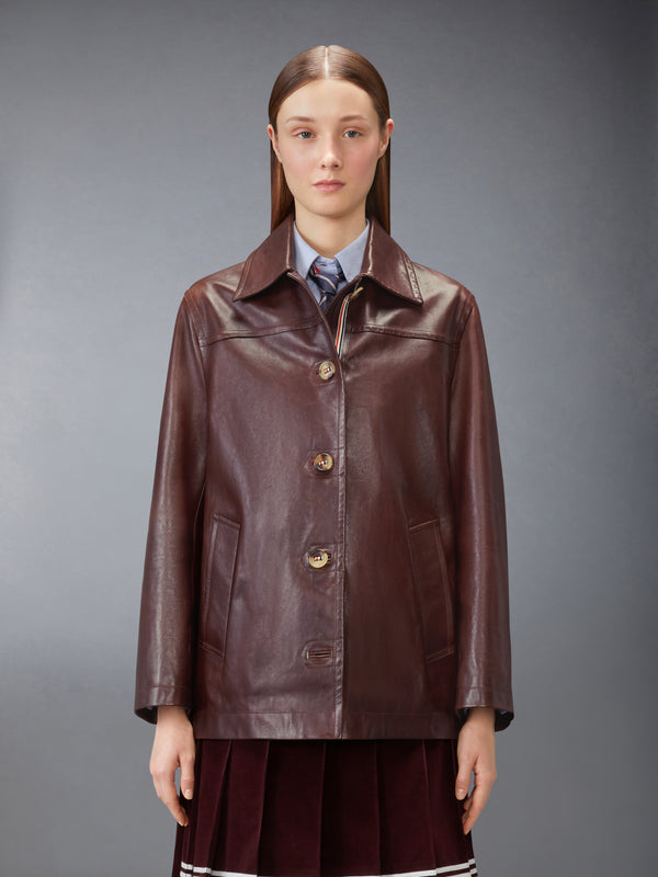 LEATHER DOCKSIDE COAT - image 1