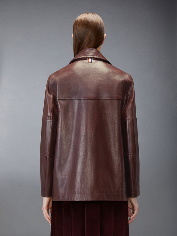 LEATHER DOCKSIDE COAT - image 2