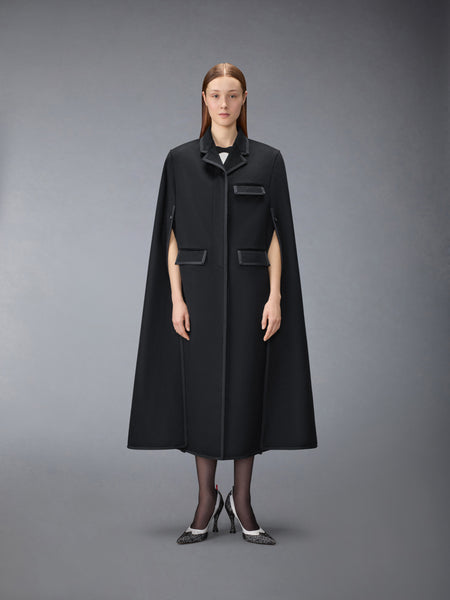 CASHMERE BROWNE 65 CHESTERFIELD CAPE BLACK