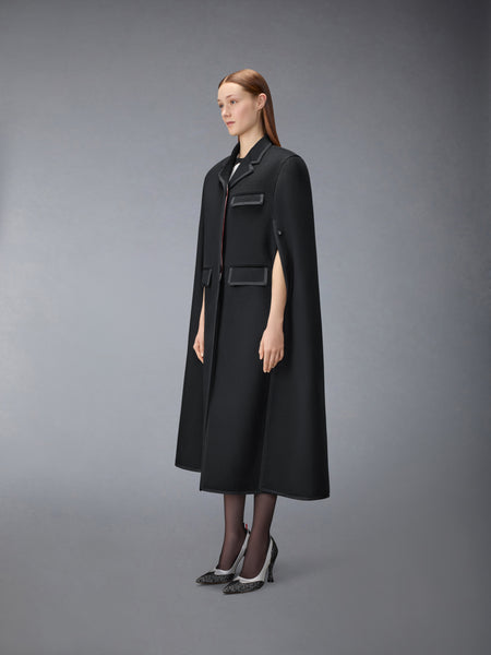 CASHMERE BROWNE 65 CHESTERFIELD CAPE BLACK
