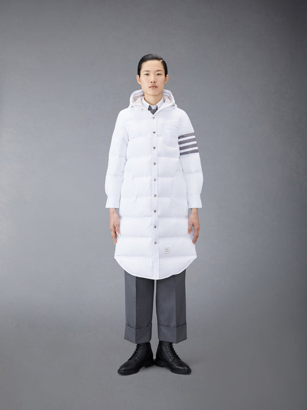 MILITARY RIPSTOP DOWN FILL 4-BAR HOODED SHIRTDRESS - featured image