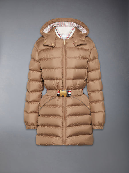 ULTRA LIGHT NYLON TECH DOWN JACKET BROWN