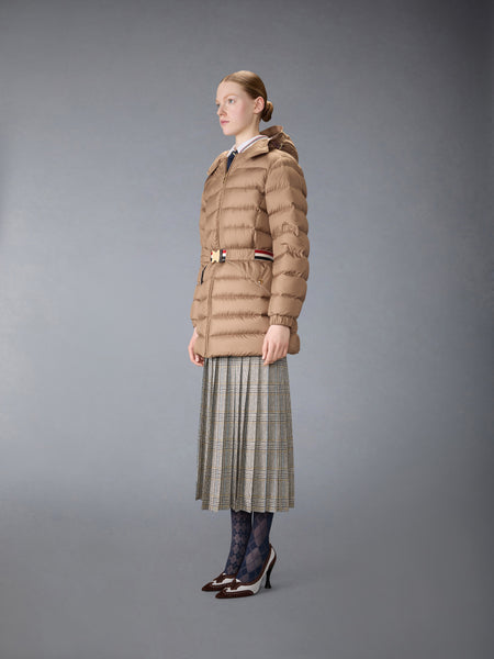ULTRA LIGHT NYLON TECH DOWN JACKET BROWN